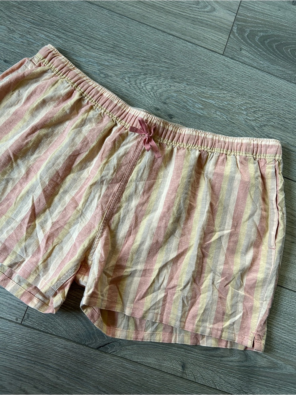 Patagonia Womens Hemp‎ Baggies Shorts Striped Organic Cotton / Hemp Size XL